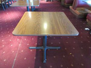 Laminate Top Square Dining Table - 34&#34; x 34&#34; x 29&#34; (Shows Wear) 