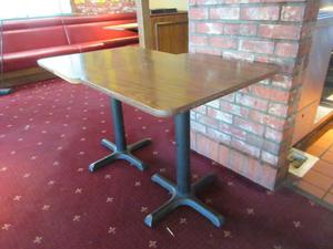 (2) Laminate Top Caf&#233; Tables - 28&#34; x 24&#34; x 29&#34; (Both Show Wear) 
