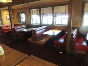 All Booth Seating in Front Dining Room (All Are Damaged and/or Missing Seats)