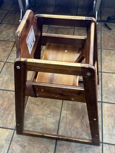 Group of Commercial High Chairs and Baby Carrier Stands