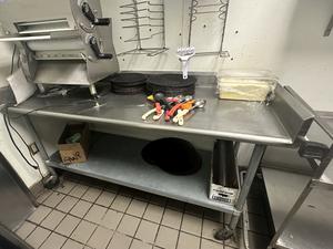 Commercial Stainless Steel Prep Table on Casters (Contents NOT Included)