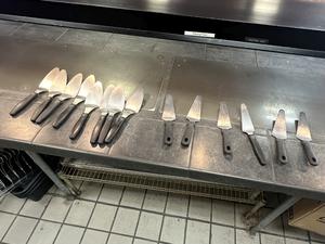 Group of Commercial Pizza Slice Spatulas