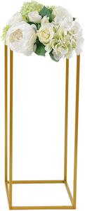 Fetcoi Gold Wedding Flower Stand Vase Column, Metal Geometric Wedding Flower Vase Stand for Wedding Party Dinner Centerpiece,10 Piece Set (60cm) (Retail Price $180), (New)
