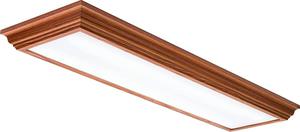 Lithonia Lighting FMFL 30840 CAML OA 4-Foot LED Cambridge Linear Flush Mount, 2800 Lumens, 120 Volts, 35 Watts, Damp Listed, Oak (Retail Price $119), (New)