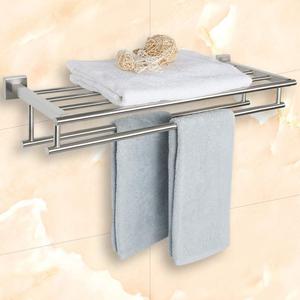 &#34;Alise 28-Inch Bathroom Lavatory Towel Rack Towel Shelf with Two Towel Bars Wall Mount Towel Holder,GZ8070-LS SUS 304 Stainless Steel Brushed Nickel (new)
