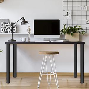INLUCK 28 Inch Adjustable Metal Table Legs-Furniture Replacement Leg Set for Office Desk, Coffee Table, Kitchen Table (Set of 4) (Black) (New)