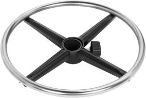 Kaleurrier Chrome Metal Footrest for Study Chair, Office Stool, Living Room Stool, 16&#34; (New)