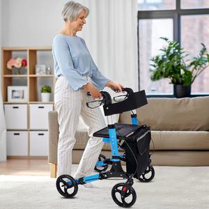 Win love deluxe aluminum foldable rollator walker, Color Champagne, Pic for reference only, New, Retail Price $130