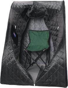 BIRDBELL Saunas, Portable Steam Sauna Spa, 2L Personal Therapeutic Sauna with Remote Control,Foldable Chair,90 Minute Timer, 1000 Watt 2L Steam Generator - Black Not New