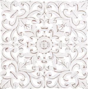 MH London Medallion Wall D&#233;cor Art - Hand-Carved MDF Accent Contemporary Artwork - Rustic Shabby Chic Panel for Living Room, Bedroom - 15.5&#34; x 15.5&#34; - Bianci, Brown - 2 Pack New, (Retail Price $70)