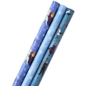 Hallmark Disney S Frozen 2 Wrapping Paper with Cut Lines - 3 Pack