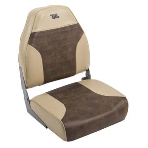 Wise Standard High Back Boat Seat, Sand / Brown (Retail $58.79)