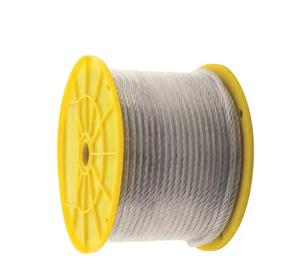 (Retail $103.66) KingChain 3/16 in. x 250 ft. Galvanized Aircraft Cable, 7x19 Construction, 850 lbs Safe Work Load, Reeled