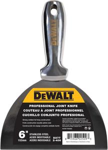 Dewalt 2-406 6&#34; Stainless Steel Grout Knife, High Quality Polished Metal Blade