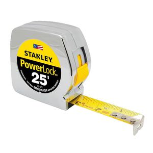 Stanley Powerlock Tape Measure, Chrome, 25-Foot (33-425)