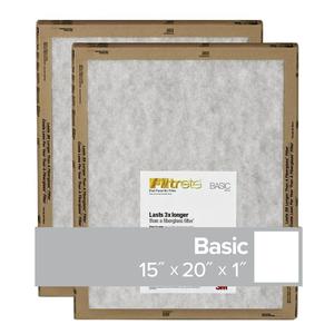 Filtrete 15 in. W X 20 in. H X 1 in. D Synthetic 5 MERV Flat Panel Filter
