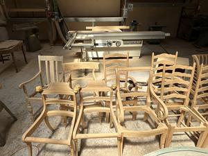 Group of Custom Wooden Chairs 
