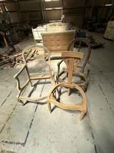 (3) Group of Custom Wooden Chairs 