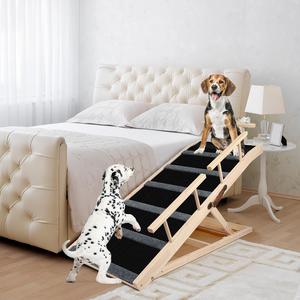 ($99.99)  Dog Ramp for Bed, 47.2&#34; Pet Ramps, Dog Stairs for High Beds Car Couch, 6 Adjustable from 12.3&#34;-28&#34; Portable Folding Dog Steps for Large Medi Small Dogs Cats Pet Stairs Supports up to 200LBS,New