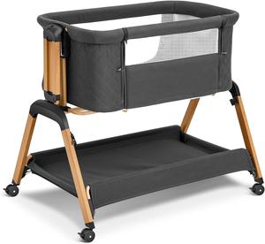 ($189.99)  Baby Bassinet Sleeping Crib - Cozy and Safe Sleep Environment for Newborns | Securely Attaches to Bedside for Easy Nursing | Unique Design to Meet Parent and Baby Needs (Black),New
