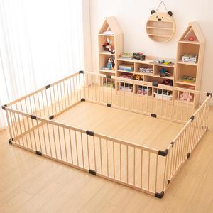 ($--)  Wooden Baby Playpen with Door Large Playpen for Kids Playpen Play Yard Fence for Babies Todders Playpen Indoor Kids Safety Activity Center Playard with Locking Gate (70.86 * 94.48 * 24in),New