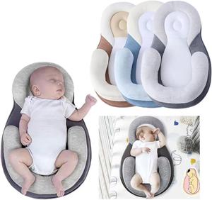 Portable Baby Floor Bed, Ultra Soft and Breathable, 0-6 Months, Safe for Travel (Grey),New