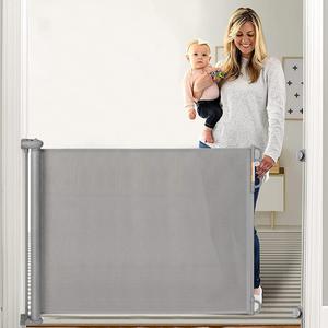 ($56.99)  Retractable Baby Gate, Momcozy Extra Wide Mesh Baby Gates for Stairs, 33&#34; Tall, Extends to 71&#34; Wide, Pet Dog Gate for Doorways, Stairs, Hallways, Indoor/Outdoor,New