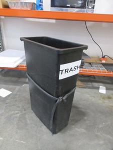 Black Slim Trash Can 