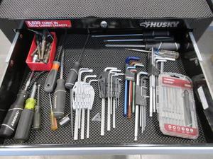 Group of Assorted Bicycle Repair Tools Includes Allen Wrenches, Husky Needle File Set, Screwdrivers and More 