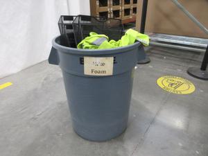Rubbermaid Brute Commercial 332-Gallon Container, U-Line Safety Vests and Wall Mounting File Dividers 