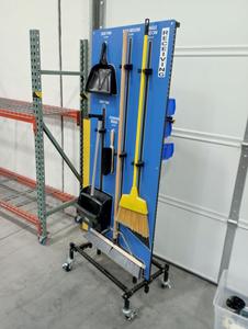 Push Broom, Angle Broom, U-Line Butler and More Include Custom Made Flex Craft Rolling Rack 