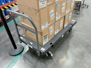 U-Line H-1827BL Plastic Platform Truck (Cannot Load Out Until 10/30/24)