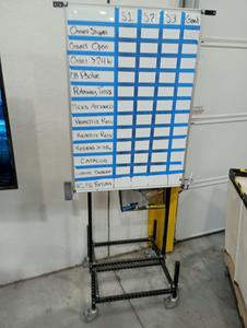 Flex Craft Rolling Dry Erase Board with Tape Lines 