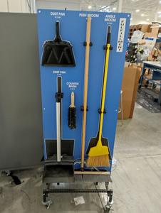 Push Broom, Angle Broom, U-Line Butler and More Includes Custom Made Flex Craft Rolling Rack 