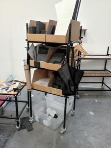 Flex Craft Rolling Cart - 28&#34; x 24&#34; x 70&#34; 