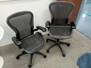 (2) Herman Miller Aeron Office Chairs 