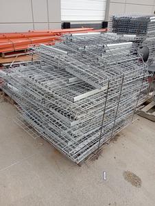 Group of Assorted Interlake Mecalux Pallet Cross Members and Wire Decking (Preview Recommended) 