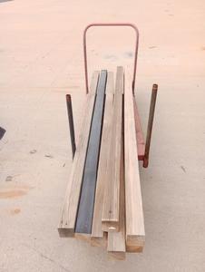 Group of 4X4 Posts with Red Dolly 