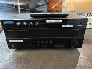 Crown 14M Preamp and Yamaha RX-V377 AV Receiver with Remote Control 