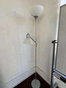 2-Bulb Brushed Nickel Floor Lamp 