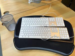 (2) Apple Wired Keyboards and Wrist Wrest 