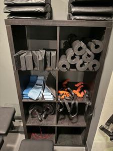 Dark Wood Finish Laminate Cubicle Shelf 30&#34;x15&#34;x58&#34; (Contents Not Included)