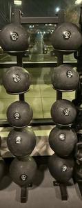 Metal Ball Rack 18&#34;x18&#34;x67&#34; with 10 Alchemy Weighted Medicine Balls Various Weights