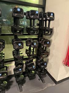 Torpedo by Alchemy 20LBS-50LBS Dumbells/Kettlebells with Rack (9-20LB,6-30LB, 3-35LB, and 9-50LB)