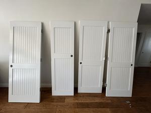 (4) Raised Panel Doors with Hinges 