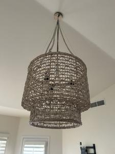 Wicker Chandelier 