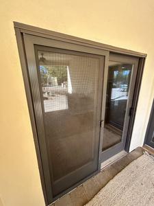 2-Pane Sliding Patio Door with Outer Screen, Hardware and Track 