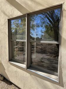 (2) Aluminum Framed Slide-Up Windows