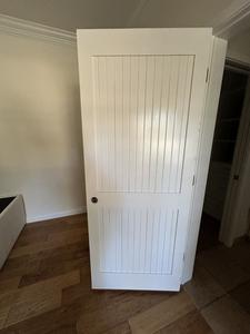 Raised Panel Door with Hinges 