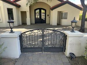 Arched Swinging Iron Gate 